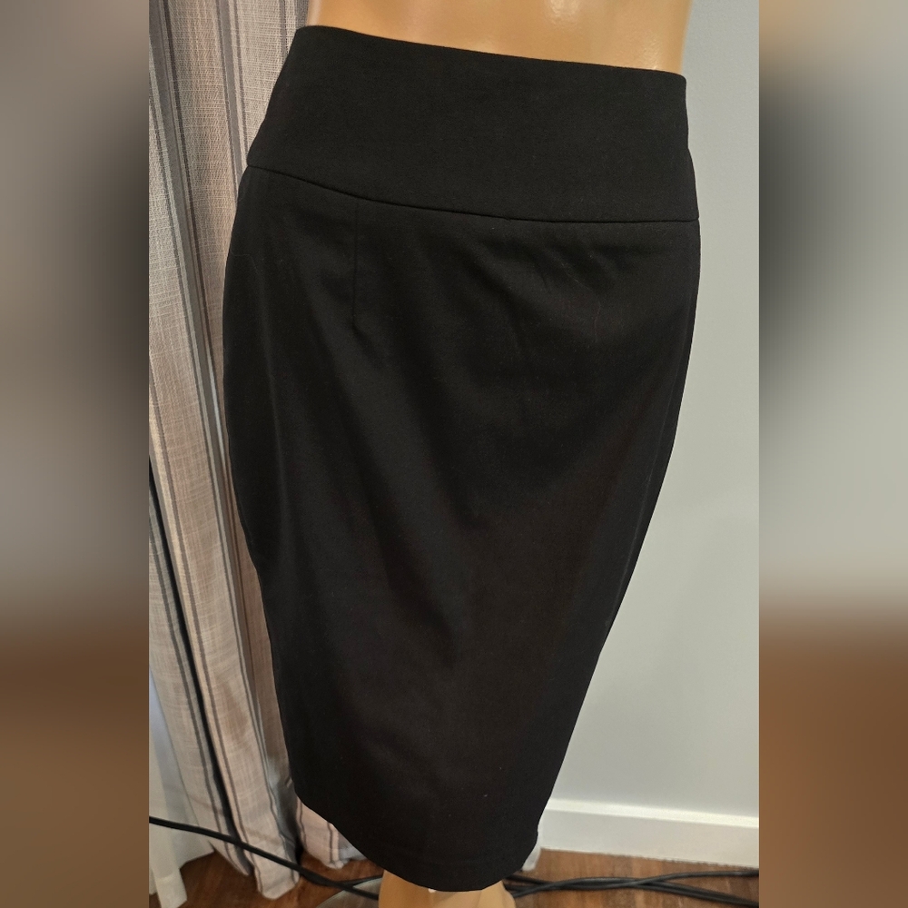 1048 Mossimo Womens Stretch Pencil Skirt Black Size 4 Work Office Siren Corpcore